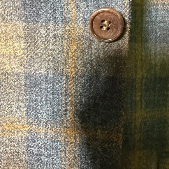 Canali Sports Blazer 100% Wool Brown & Gray Plaid 52R Best Fall Color Combo - Picture 7 of 14
